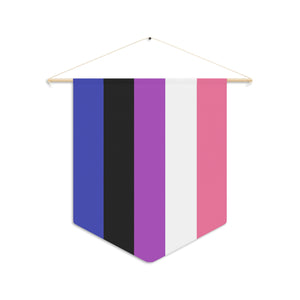 NerdyKeppie Genderfluid Pride Pennant. 