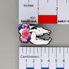 NerdyKeppie Proud to the Bone Cave Bear Skull Pride Enamel Pins. A Cave Bear skull pride enamel pin for our Proud to the Bone project. This prehistoric pin is wearing an adorable crown of flowers!