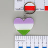 NerdyKeppie-Acrylic Heart Pride Keychain-Genderqueer
