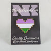 NerdyKeppie Console Pride 8-Bit Heart Pride Enamel Pins. Our 8-Bit Hearts Pride Enamel Pins feature an 8-bit heart in your choice of Pride colors and ship from Portland, Oregon USA.