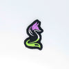 NerdyKeppie's Genderqueer Fox Embroidered Pride Patch are shaped like their namesake and stitched on black duck cloth!