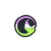 NerdyKeppie's Genderqueer Phoenix Embroidered Pride Patch are shaped like their namesake and stitched on black duck cloth!