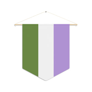 NerdyKeppie Genderqueer Pride Pennant. 