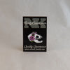 NerdyKeppie Proud to the Bone Bat Skull Pride Enamel Pins. A bat skull pride enamel pin for our Proud to the Bone project, wearing an adorable crown of flowers!