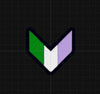 NerdyKeppie's Genderqueer Stackable Pride Chevron Embroidered Pride Patch are stitched on black duck cloth and backed by sturdy vinyl fuse.