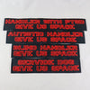 NerdyKeppie's "Give Us Space" Embroidered Service Animal Patch are stitched on sturdy rectangular duck cloth and backed with vinyl fuse.