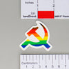 NerdyKeppie Hammer and Sickle More Color More Pride Sticker. 