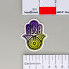 NerdyKeppie Hamsa Pride Sticker. A NerdyKeppie matte sticker featuring a Hamsa or Hand of Miriam in your choice of pride colors. This gay pride sticker ships from Portland, Oregon.