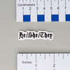 NerdyKeppie Old English Pronoun Sticker. Our NerdyKeppie Old English Pronoun Stickers come on a sturdy matte white vinyl, printed with your choice of pronouns in black Old English text. Our Old English Pronoun Stickers ship from Portland, Oregon.