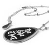 He/She/They Old English Pronouns Oval Necklace