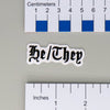 NerdyKeppie Old English Pronoun Sticker. Our NerdyKeppie Old English Pronoun Stickers come on a sturdy matte white vinyl, printed with your choice of pronouns in black Old English text. Our Old English Pronoun Stickers ship from Portland, Oregon.