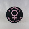 NerdyKeppie's "I'm My Gender Die Mad About It" Embroidered Trans Pride Patch are stitched on black duck cloth and backed by sturdy vinyl fuse.