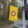 NerdyKeppie Intersex Pride Flag (Indoor/Outdoor). An Intersex Pride flag made from durable, weather-resistant poly canvas: this Pride celebration flag makes a great home decoration or casual cape!