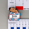 NerdyKeppie Capybara Enamel Trans Pride Pronoun Pins. Our enamel pin features an adorable capybara, a paper scroll with eight different pronoun choices, and flowers in transgender pride colors. This pride pin ships from Portland, Oregon.