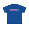 NerdyKeppie "It's Dungeons AND Dragons" Cotton Bi Pride Tee Shirt. A unisex cotton tee shirt with an "It's Dungeons AND Dragons" design on it in bisexual pride colors. This bi pride tee shirt has a classic fit.
