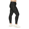 A person wearing a NerdyKeppie "Join Or Die" Multi-Flag LGBTQIA+ Pride Plus Size Leggings. LGBTQIA+ Multi-flag pride plus-size leggings with a [PATTERN] pattern on it, available from 2XL to 6XL.