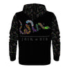 NerdyKeppie "Join or Die" Lightweight Multi-Flag LGBTQIA+ Pride Zip Up Hoodie. 