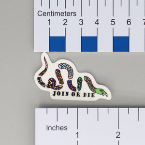 NerdyKeppie-"Join or Die" Multi-Flag LGBTQIA+ Pride Stickers-