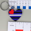 NerdyKeppie-Acrylic Heart Pride Keychain-Leather