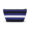 NerdyKeppie Leather Pride Flag Zipper Pouch with T-Bottom. A zippered accessory/makeup bag featuring a t-bottom and a leather flag pattern. This leather pride zipper pouch is fully lined and comes in two sizes.