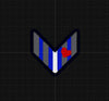 NerdyKeppie's Leather Stackable Pride Chevron Embroidered Pride Patch are stitched on black duck cloth and backed by sturdy vinyl fuse.