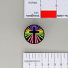 NerdyKeppie Faith & Pride Cross Enamel Pins. A Lotus pride enamel pin for our Faith & Pride project, available in twelve pride flags! This pin is 1.25 inches across and ships from Portland, Oregon USA.