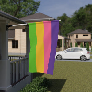 NerdyKeppie Lesbian Pride Flag (Indoor/Outdoor). A Lesbian Pride flag made from durable, weather-resistant poly canvas: this Pride celebration flag makes a great home decoration or casual cape!