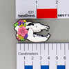 NerdyKeppie Proud to the Bone Cave Bear Skull Pride Enamel Pins. A Cave Bear skull pride enamel pin for our Proud to the Bone project. This prehistoric pin is wearing an adorable crown of flowers!