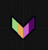 NerdyKeppie's Lesbian Stackable Pride Chevron Embroidered Pride Patch are stitched on black duck cloth and backed by sturdy vinyl fuse.