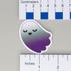 NerdyKeppie L'il Ghosties Pride Sticker. Our Pride ghost stickers measure 3" x 2.5". The vinyl sticker is of a colorful, cute, spoopy ghostie in your choice of pride flags.