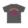 NerdyKeppie "Looking for Group" Cotton Polyamory Pride Tee Shirt. A unisex cotton tee shirt with a "Looking for Group" design on it in polyamory pride colors. This polyamory pride tee shirt has a classic fit.
