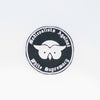 NerdyKeppie's Medievalists BONEYARD "Educators Against White Supremacy" Embroidered Patch are stitched on black duck cloth and backed by sturdy vinyl fuse.