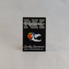 NerdyKeppie Proud to the Bone Wolf Skull Pride Enamel Pins. A wolf skull pride enamel pin for our Proud to the Bone project, wearing an adorable crown of flowers!