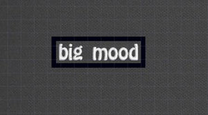 NerdyKeppie's No Hooked Backing "#BigMood" Embroidered Patch are stitched on sturdy rectangular duck cloth and backed with vinyl fuse.