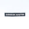 NerdyKeppie's No Hooked Backing "Dungeon Master" Embroidered Patch are stitched on sturdy rectangular duck cloth and backed with vinyl fuse.