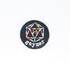 NerdyKeppie's No Hooked Backing "Gaymer" with D20 Embroidered Rainbow Gay Pride Patch are stitched on black duck cloth and backed by sturdy vinyl fuse.