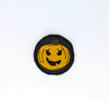 NerdyKeppie's No Hooked Backing Jack-O-Lantern Embroidered Halloween Patch are stitched on black duck cloth and backed by sturdy vinyl fuse.