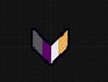 NerdyKeppie's No Hooked Backing Stackable Pride Chevron Embroidered Pride Patch are stitched on black duck cloth and backed by sturdy vinyl fuse.
