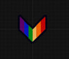 NerdyKeppie's No Hooked Backing Stackable Pride Chevron Embroidered Pride Patch are stitched on black duck cloth and backed by sturdy vinyl fuse.