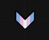 NerdyKeppie's No Hooked Backing Stackable Pride Chevron Embroidered Pride Patch are stitched on black duck cloth and backed by sturdy vinyl fuse.