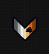 NerdyKeppie's No Hooked Backing Stackable Pride Chevron Embroidered Pride Patch are stitched on black duck cloth and backed by sturdy vinyl fuse.