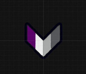 NerdyKeppie's No Hooked Backing Stackable Pride Chevron Embroidered Pride Patch are stitched on black duck cloth and backed by sturdy vinyl fuse.