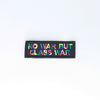 NerdyKeppie's "No War But Class War" Embroidered Patch are stitched on sturdy rectangular duck cloth and backed with vinyl fuse.