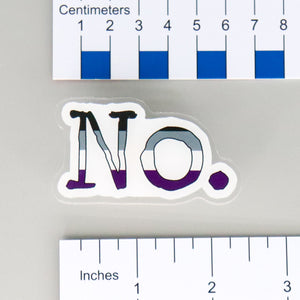 NerdyKeppie-"No." Acrylic Asexual Pride Pin-