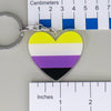 NerdyKeppie-Acrylic Heart Pride Keychain-Non-Binary