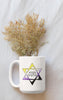 NerdyKeppie "B'tzelem Elohim" Star Of David Pride Coffee Mug. Our "B'tzelem Elohim" Star Of David Pride Coffee Mug is 15 ounces deep and ships directly from Portland, Oregon USA.
