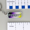 NerdyKeppie-"FEMBOY" Mirrored Pride Keychain-Non-Binary