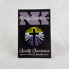 NerdyKeppie Faith & Pride Cross Enamel Pins. A Lotus pride enamel pin for our Faith & Pride project, available in twelve pride flags! This pin is 1.25 inches across and ships from Portland, Oregon USA.