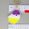 NerdyKeppie-Glow in the Dark Ghost Pride Keychain-Non-Binary