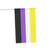 NerdyKeppie Non-Binary Pride Flag (Indoor/Outdoor). A Non-Binary Pride flag made from durable, weather-resistant poly canvas: this Pride celebration flag makes a great home decoration or casual cape!